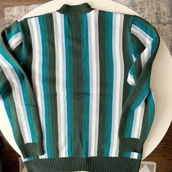 Bogey Boys Men’s S4 Cardigan Sweater Size Large Striped Preppy NWOT - Picture 4 of 7
